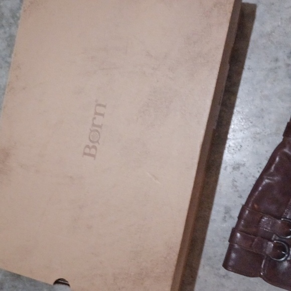 Born Brown leather boots size 7 Attila dark brown - Picture 4 of 10